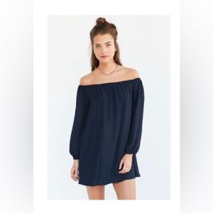 Off the Shoulder Navy Dress